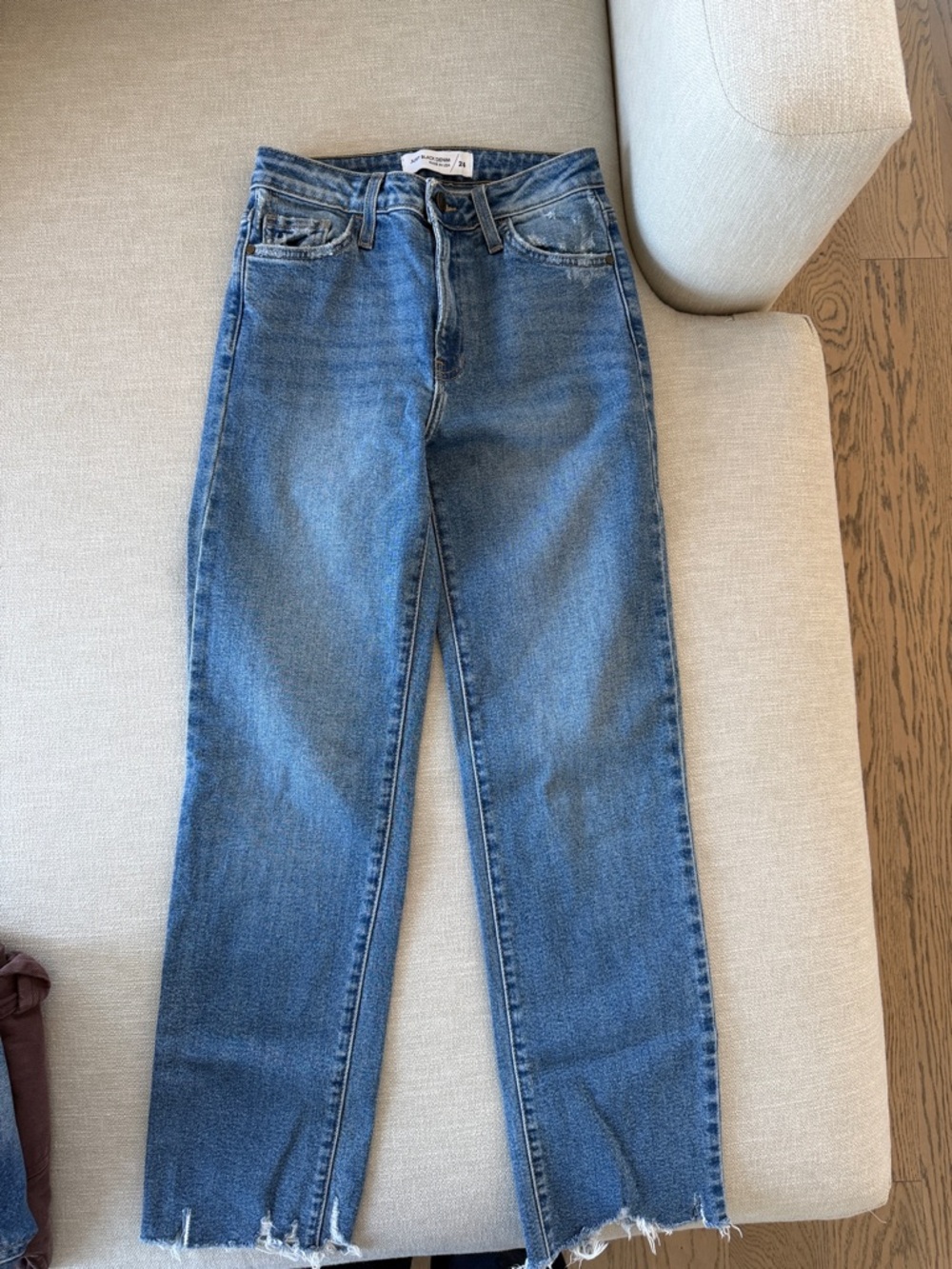 Just Black Medium Blue Straight-Leg Jeans